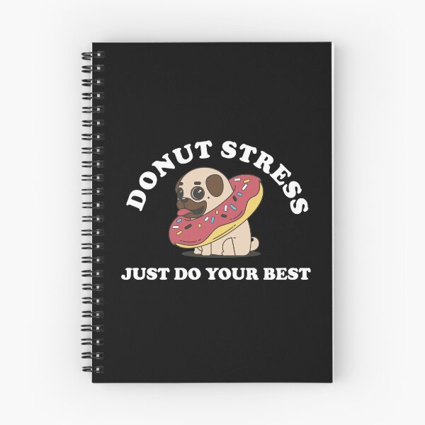 Item preview, Donut Stress Just Do Your Best Cute Pug  designed and sold by SomeDesignThing.