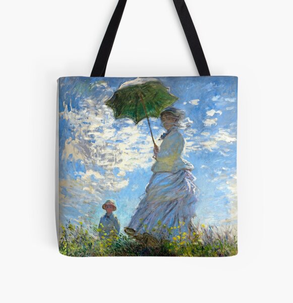 Claude Monet Exhibition Watercolor Travel Tote Lady Handbag Shopper  Supermarket Bag Eco Casual Canvas Women Shopping Bags