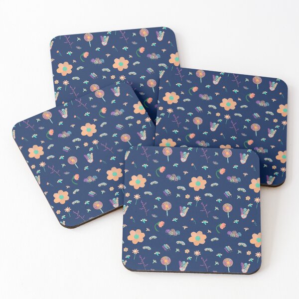 Item preview, Mysterious Flower Series Pattern- Dark Blue designed and sold by MILdecals.