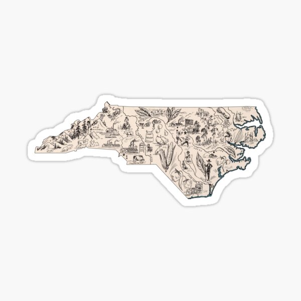  North Carolina Fly Fishing Sticker FA Graphix Vinyl