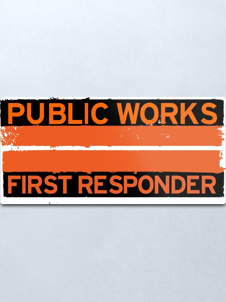 Alternate view of Public Works, First Responder   Metal Print