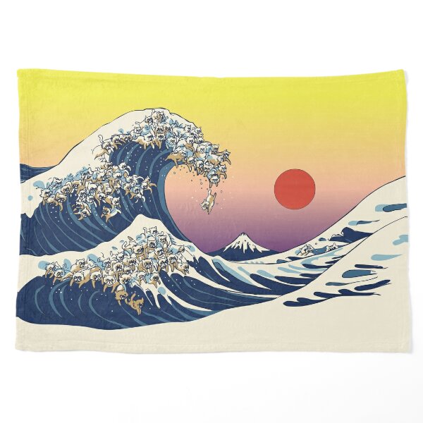 The Great Wave of Cat Tapestry