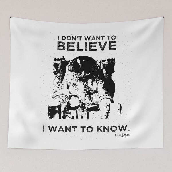 Item preview, Carl Sagan "I Don't Want to Believe" Quote designed and sold by AmandaLynnHunt.