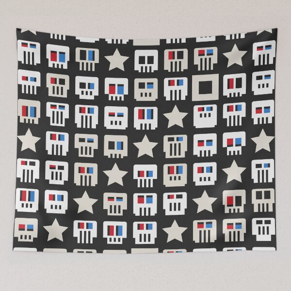 Item preview, SMOLSKULL PATTERN ANAGLYPH RED-BLUE EYES designed and sold by Mark Knol.