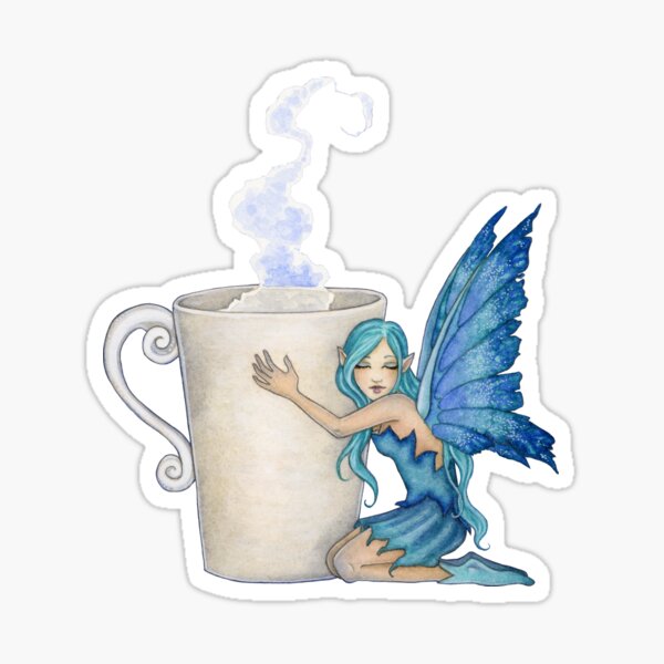 Item preview, Morning Coffee Fairy designed and sold by AmyBrownArt.