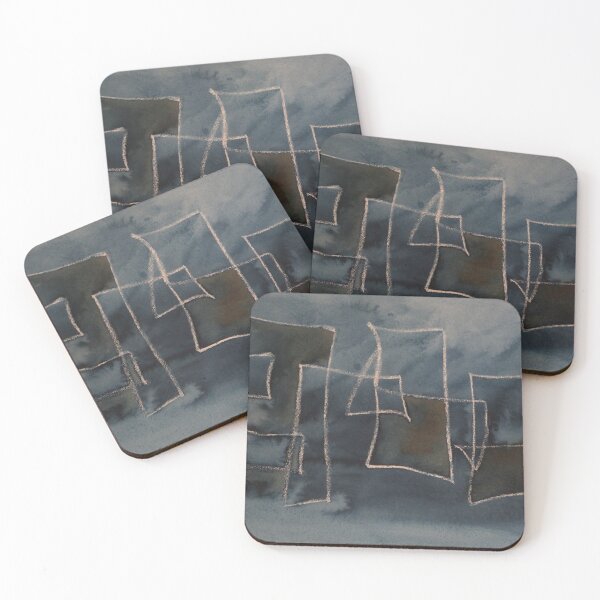 Item preview, Stormy Night in the Big City Reflections in mixed media  designed and sold by ChillonLeachArt.