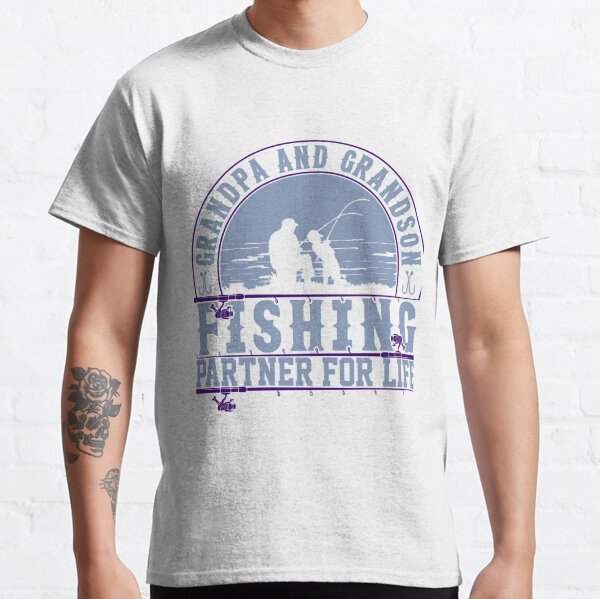 Grandpa And Grandson Fishing T-Shirts for Sale