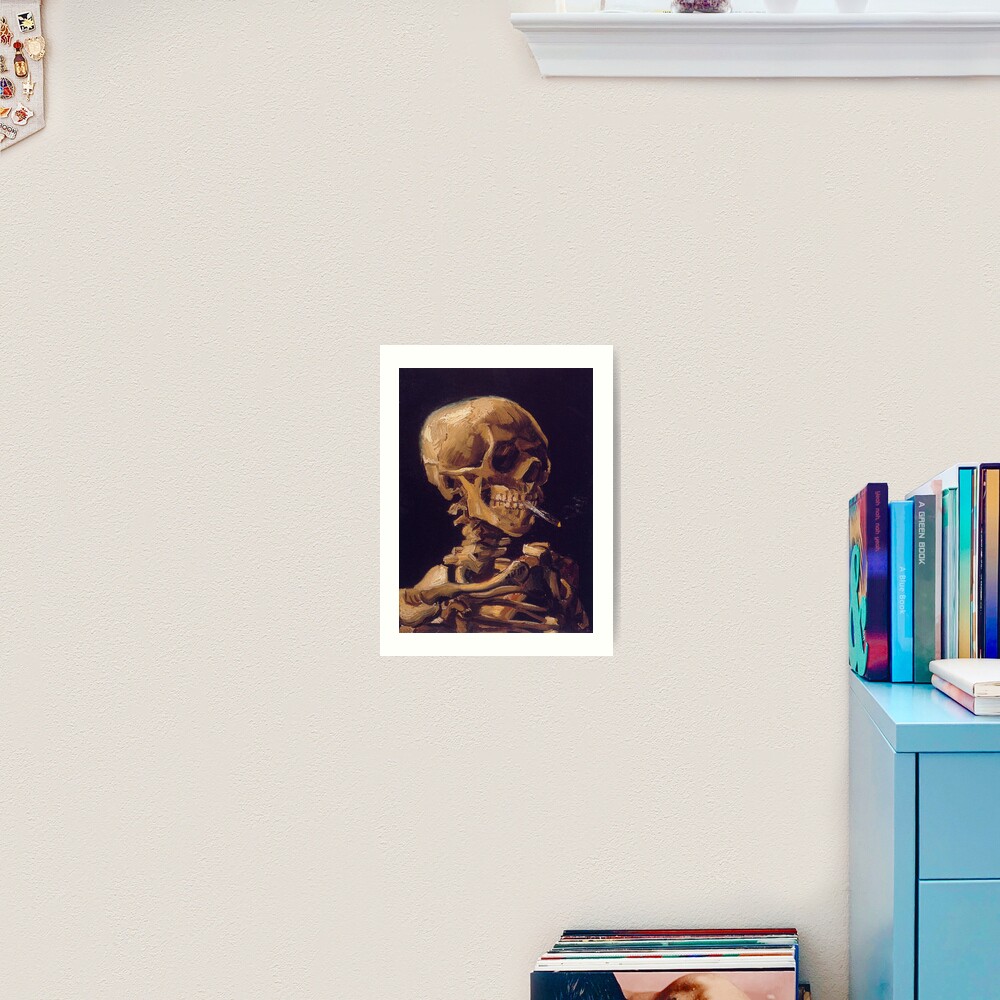 Vincent Van Gogh's 'Skull with a Burning Cigarette' Art Print