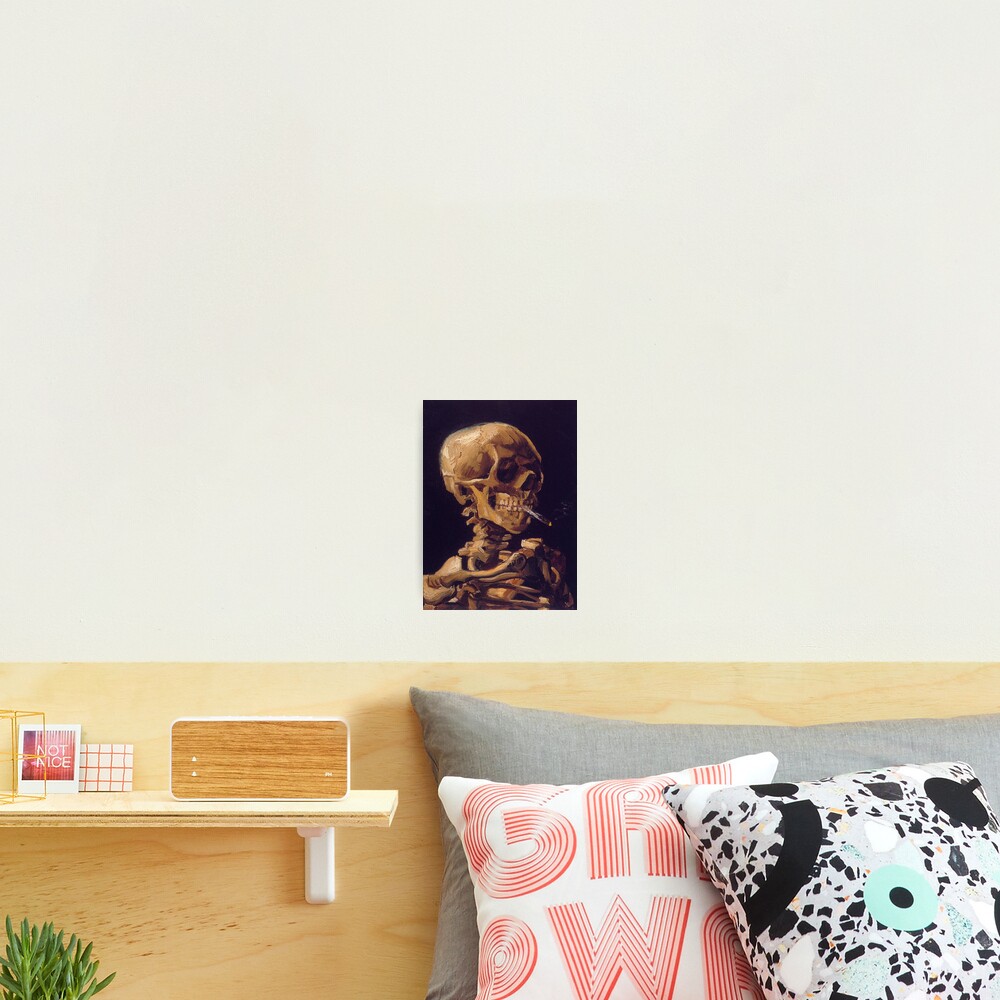 Vincent Van Gogh S Skull With A Burning Cigarette Photographic Print By Rozabellera Redbubble