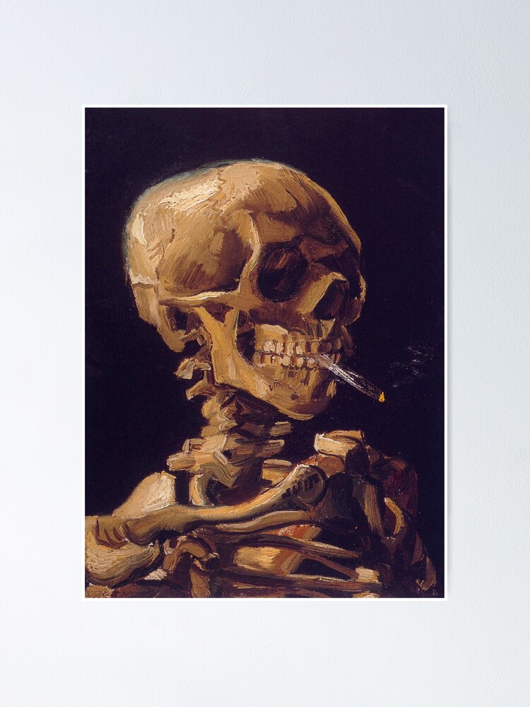 Alternate view of Vincent Van Gogh's 'Skull with a Burning Cigarette' Poster