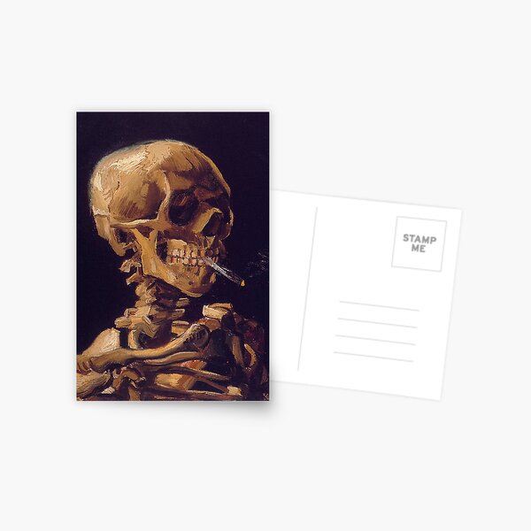 Vincent Van Gogh's 'Skull with a Burning Cigarette' Postcard