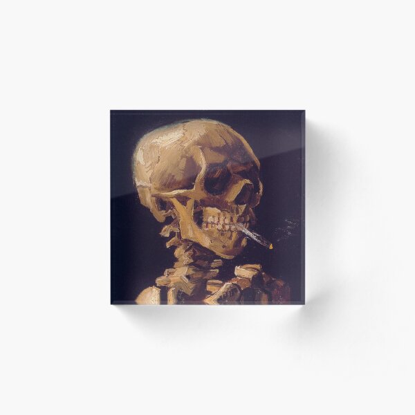 Vincent Van Gogh's 'Skull with a Burning Cigarette' Acrylic Block