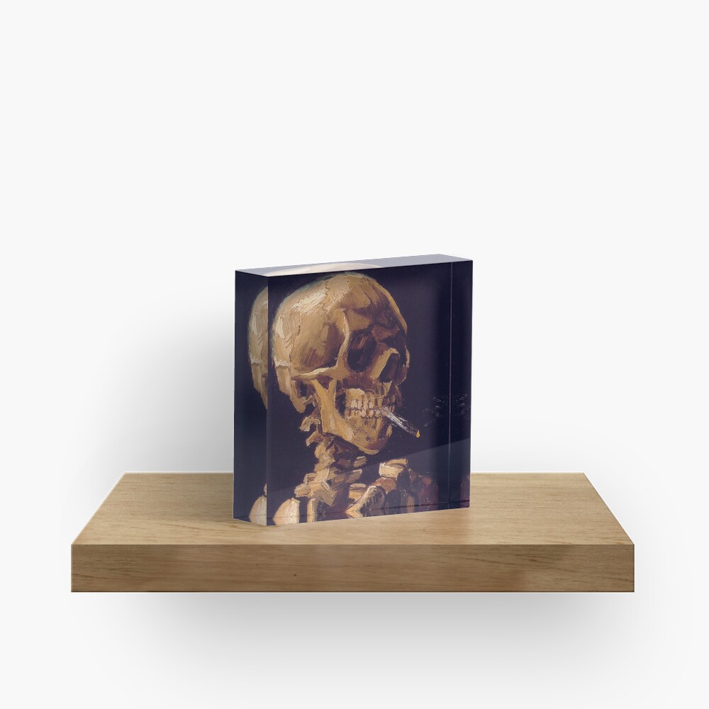 Vincent Van Gogh's 'Skull with a Burning Cigarette' Acrylic Block