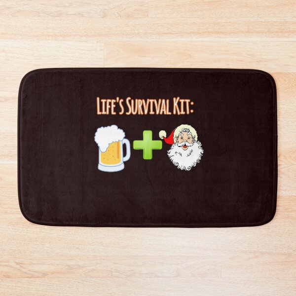 Item preview, Life's Survival Kit Beer Plus Santa Design designed and sold by Angela Mello.