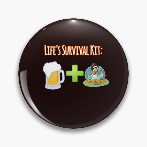 Item preview, Life's Survival Kit Beer Plus Turkey Design designed and sold by Angela Mello.