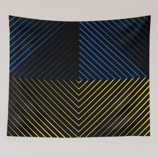 Item preview, Optical Illusion, Colors of Ukrainian Flag, Optical Art - Black designed and sold by AlfabetDesign.