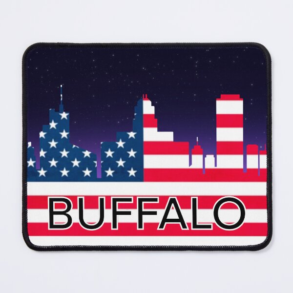 Item preview, City Of Buffalo Skyline With Flag designed and sold by JMDesignHouse.
