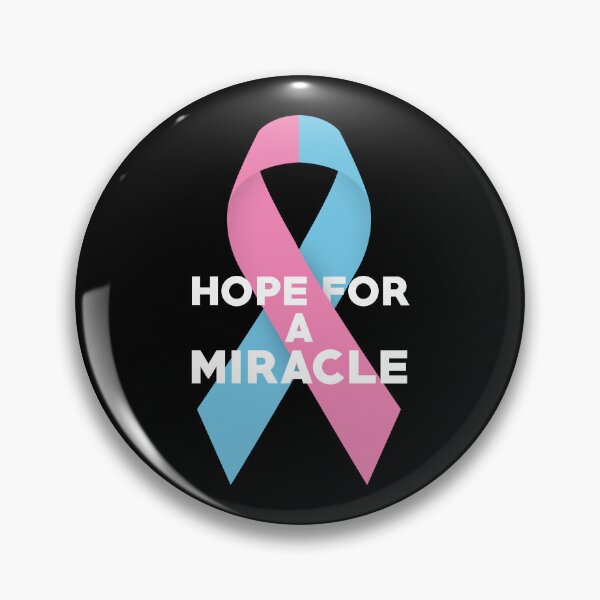 Item preview, Hope For A Miracle Pink Blue Ribbon designed and sold by Luan Huynh.