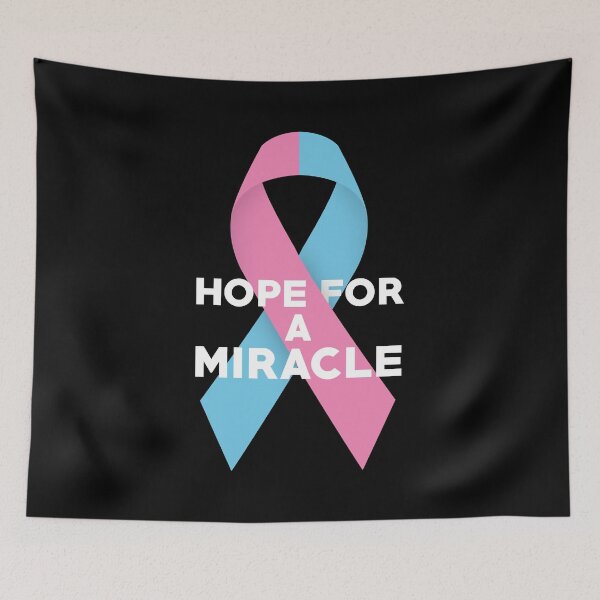 Item preview, Hope For A Miracle Pink Blue Ribbon designed and sold by Luan Huynh.