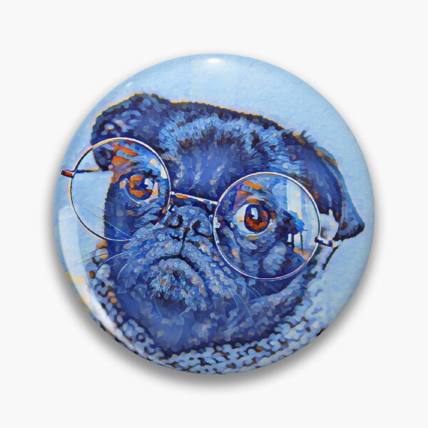 Item preview, Winter Teacher Glasses Pop Art Portrait Puppy Pug Life Art designed and sold by TheWildFlix.