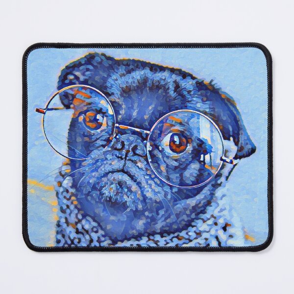 Item preview, Winter Teacher Glasses Pop Art Portrait Puppy Pug Life Art designed and sold by TheWildFlix.