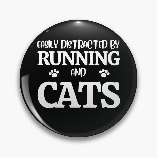 Item preview, Easily Distracted By Running And Cats - Funny Runners designed and sold by RunPower.