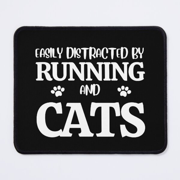 Item preview, Easily Distracted By Running And Cats - Funny Runners designed and sold by RunPower.