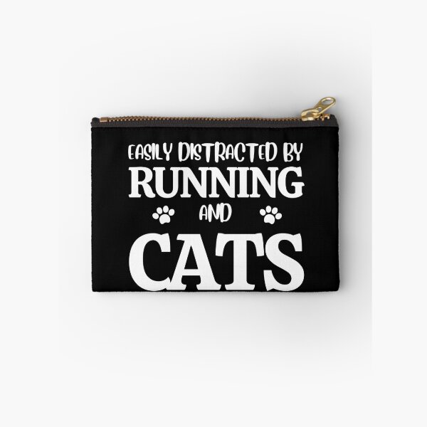 Item preview, Easily Distracted By Running And Cats - Funny Runners designed and sold by RunPower.