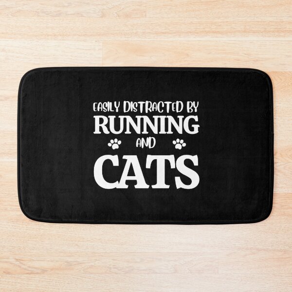 Item preview, Easily Distracted By Running And Cats - Funny Runners designed and sold by RunPower.