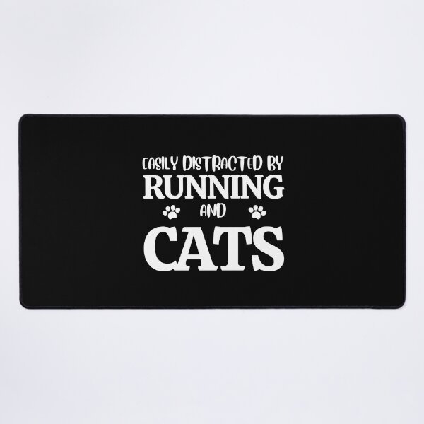 Item preview, Easily Distracted By Running And Cats - Funny Runners designed and sold by RunPower.