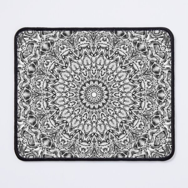 Item preview, Black Gray and White Mandala designed and sold by Kelly Dietrich Mandala & Fractal Art.