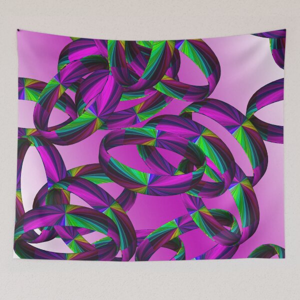 Item preview, Cool rings in a funky design - fuchsia,  abstract designed and sold by MarionsArt.