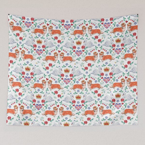 Item preview, Jubilee Corgis and Swans designed and sold by Angie Spurgeon.