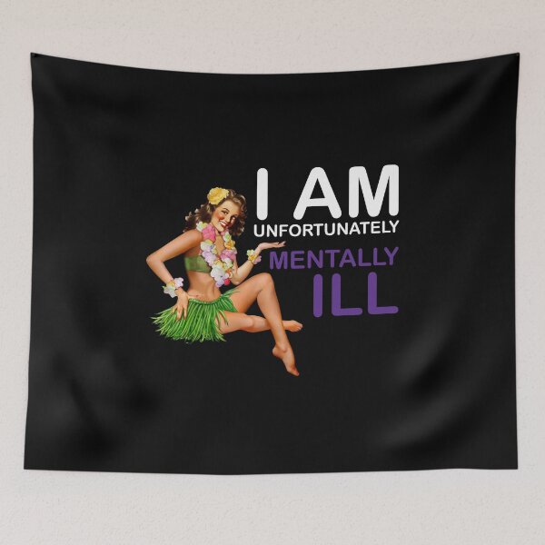 Item preview, Vintage Woman: I am Unfortunately Mentally Ill designed and sold by SomeDesignThing.