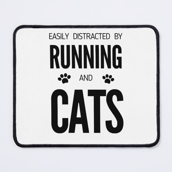 Item preview, Easily Distracted By Running And Cats - Funny Runners II designed and sold by RunPower.