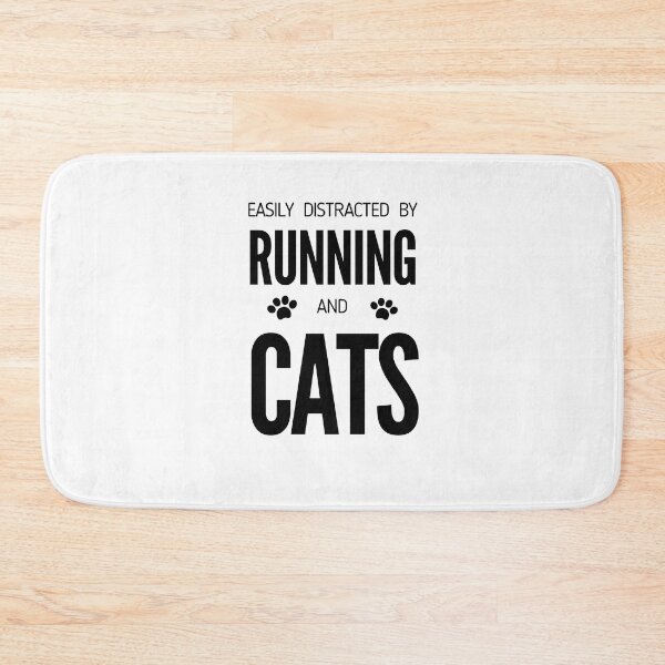 Item preview, Easily Distracted By Running And Cats - Funny Runners II designed and sold by RunPower.