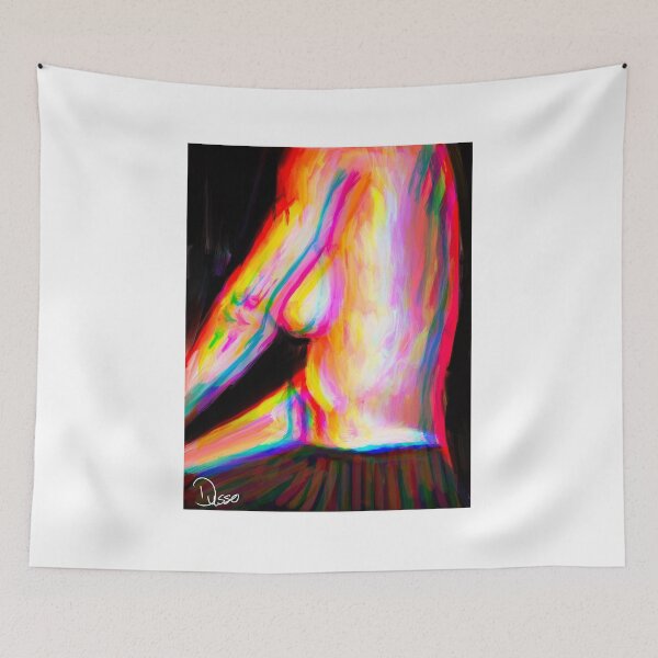 Item preview, chromatic side view of a woman, introspective portrait designed and sold by dusso.