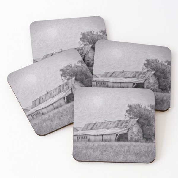 Item preview, Old Weathered Barn (in grayscale) designed and sold by RiverDeeDesigns.