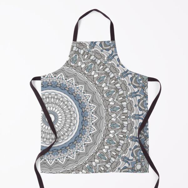 Item preview, Blue Gray and White Mandala designed and sold by Kelly Dietrich Mandala & Fractal Art.