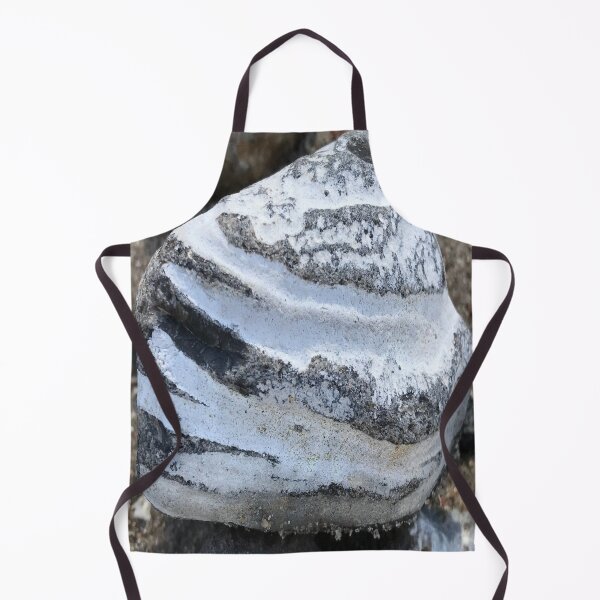Item preview, Close-up of beautiful layered triangular stone rock in white and grey stripes  designed and sold by Khala.
