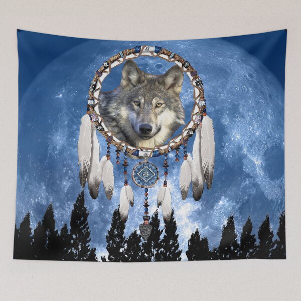 Item preview, Wolf and Dream Catcher designed and sold by Erika Kaisersot.