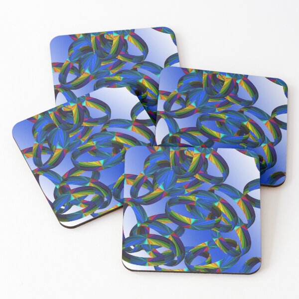 Item preview, Cool rings in a funky design - blue, abstract designed and sold by MarionsArt.