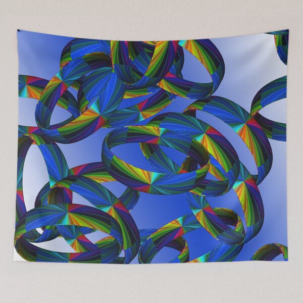 Item preview, Cool rings in a funky design - blue, abstract designed and sold by MarionsArt.