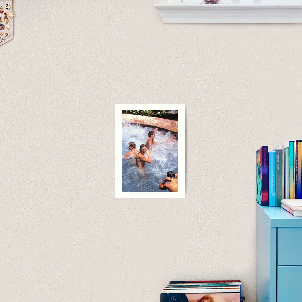 "vintage summer naked pool / male nude " Art Print for Sale by Nude