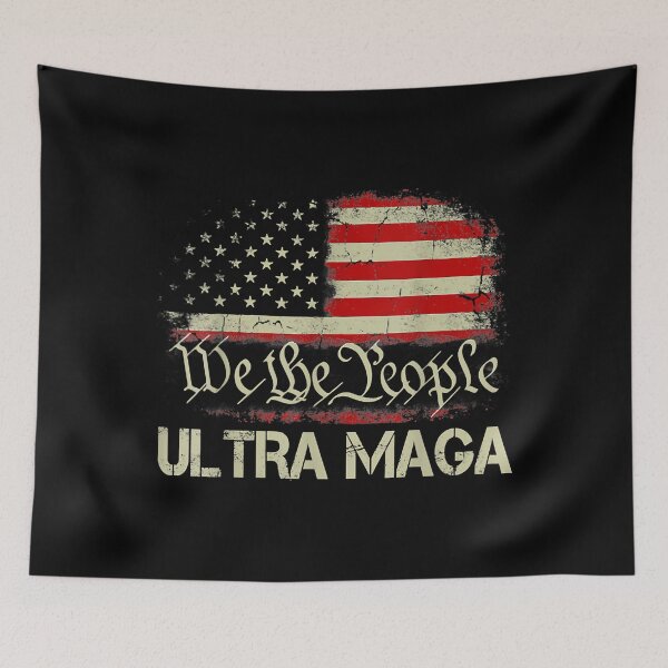 Item preview, Womens Ultra MAGA Shirt Funny Anti Biden US Flag designed and sold by frontvernacular.