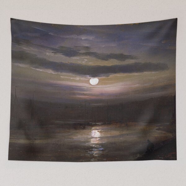 Item preview, The Elbe in Moonlight by Johan Christian Dahl (1846) designed and sold by allhistory.