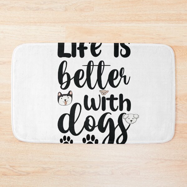 Item preview, "Life Is Better With Dogs"  cute and funny dog quote  Tshirt for entrance gift for mom for dog dad  dog lovers for husky lovers for pug lovers for chihuaua owners designed and sold by GhostAmine.