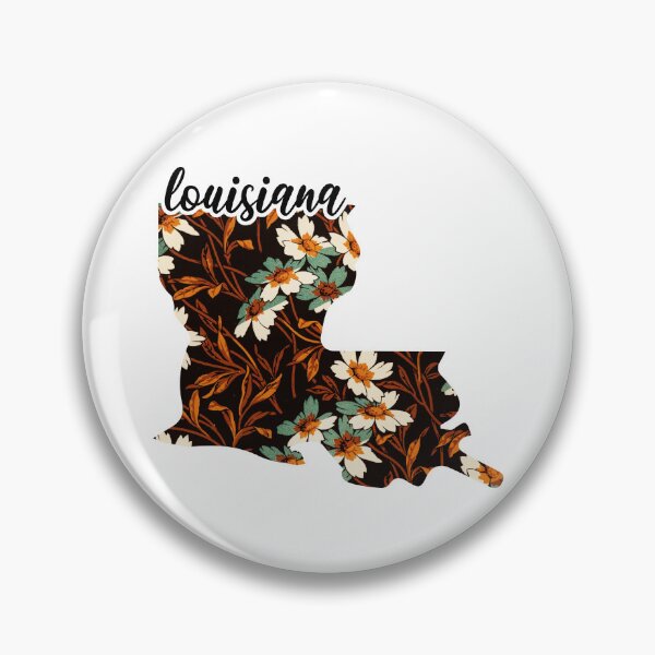 Item preview, Floral Map of USA States Louisiana - Map of Louisiana designed and sold by AmethystMurad.