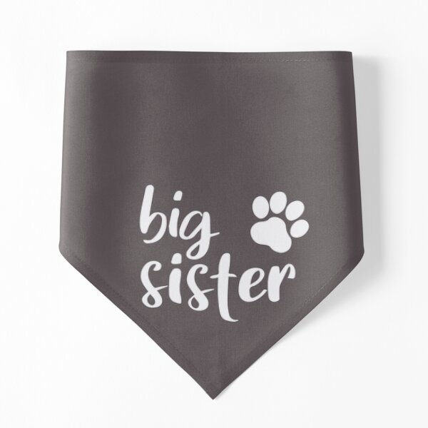 Dog Bandanas Big Sister Black Pet Bandana