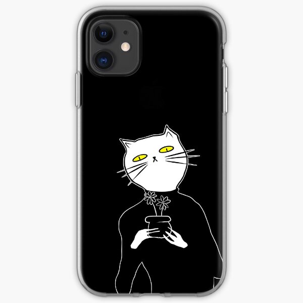 not aesthetic flower cat iPhone Soft Case